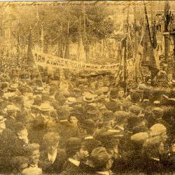 Rodenbachstoet, studenten huldigen Rodenbach, 1909