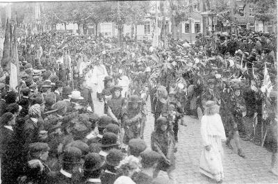 Rodenbachstoet, verheerlijking Vlaamse helden, 1909