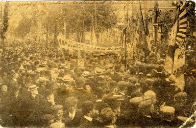 Rodenbachstoet, studenten huldigen Rodenbach, 1909