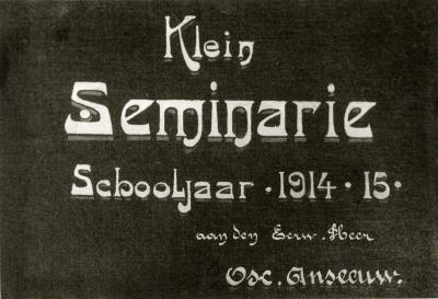 Titelblad Klein Seminarie voor het schooljaar 1914-1915