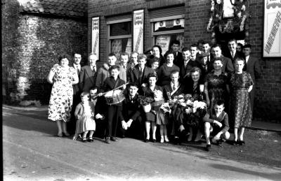 Kamioenviering café "Het Brouwershof", Izegem, 1959