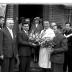 Kampioenviering Allewaert: huldiging voor huis, Izegem 1957