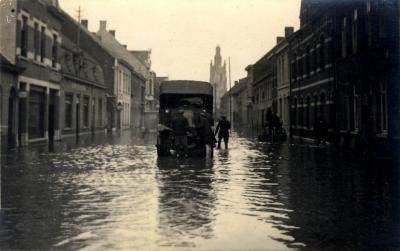 Overstroming Diksmuidsesteenweg, 1925