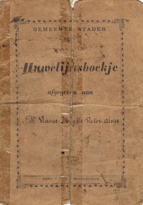 Huwelijksboekje Victor Viaene - Félicie Muylle, Staden, 1908