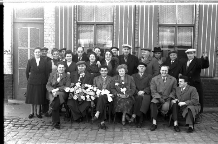 Kampioenviering café "Den Eendracht, Izegem, 1959