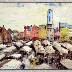 Roeselare, marktdag door Médard Verburgh
