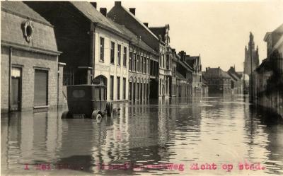 Overstroming Diksmuidsesteenweg, 1925