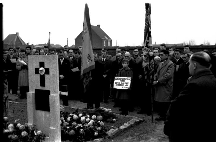 Begrafenis secretaris Kerkkoor "De Kerels", Izegem, 1959