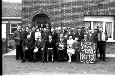 Huldiging manillenkampioen café "De Nieuwe Herder", Izegem, 1959