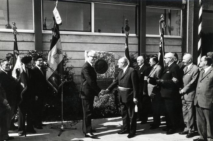 Hulde aan het monument van koning Albert I