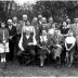 Huldiging kampioen café ' 't Oud Gemeentehuis': groepsfoto, Izegem 1957
