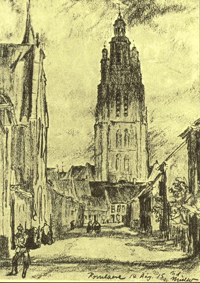 Pentekening Roeselare, 1915