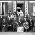 Kampioenviering café 'De Jager': groepsfoto , Izegem 1957