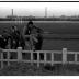 Fotoreportage atletiekwedstrijd: Herman en Leenaerts in actie, Izegem 1957