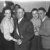  Kampioenviering kaartclub café 'Vlasnijverheid': Yvette Vanderheere danst op kampioenenbal, Izegem 1957