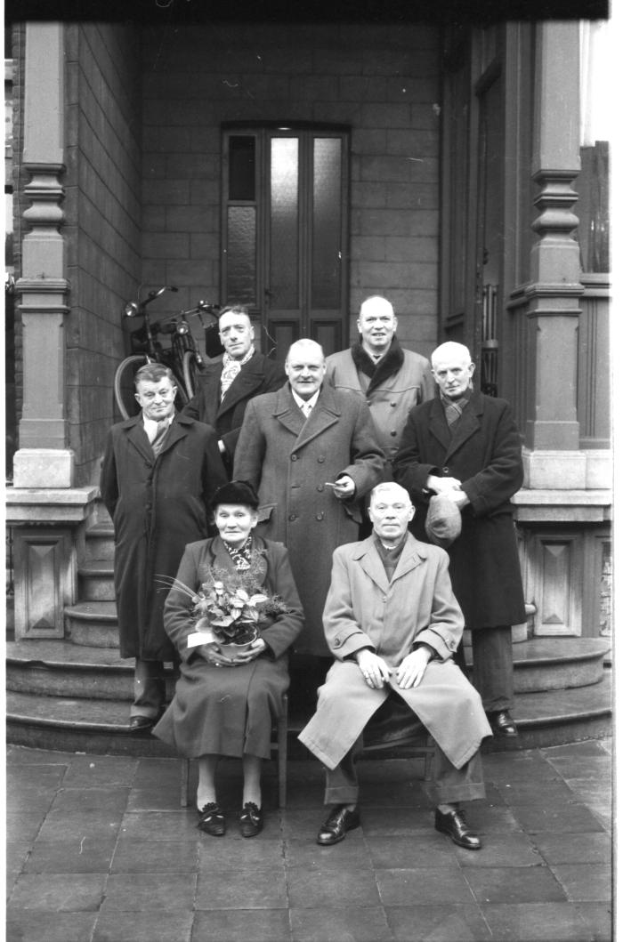 Gouden jubileum echtpaar Caignie, Izegem 1957 