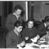 Kampioenviering boogschutters café 'Stad Kortrijk': feesttafels, Izegem 1957