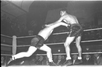 Fase tijdens bokswedstrijd, Izegem 1958
