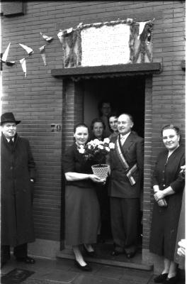 Huldiging Jos Vereecke (Jos Vanderheere?), Izegem 1958