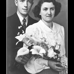 Huwelijk André Gerard Vervaeke - Elza Maria Bovyn, Ingelmunster, 1944