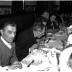 Kampioenviering Leon Duyl is keizer café 'De Toekomst': feesttafel, Izegem 1958