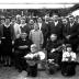 Jubileum echtpaar Oscar De  Molenaar: groepsfoto met familie, Ingelmunster 1958 
