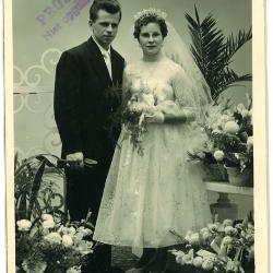 Huwelijksfoto Noël Casier en Hedwige Windels.