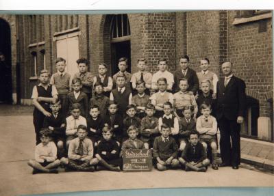 Klasfoto, 4de en 5de leerjaar stadsschool I, 1938-1939